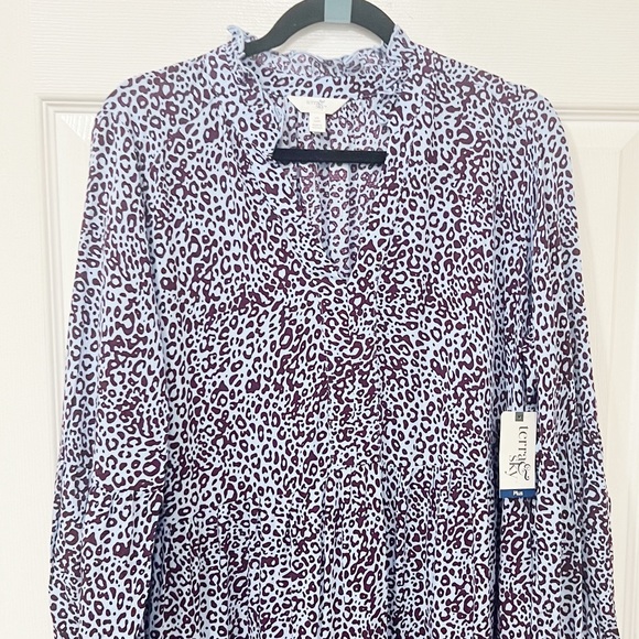 New Terra & Sky Women's Plus Size Long Sleeve Printed Maxi Dress - Picture 4 of 6